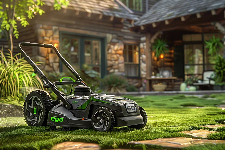 lithium ion battery powered lawn mowers